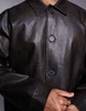 ASOS DESIGN faux leather harrington jacket in black wash