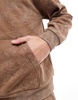 Another Influence acid wash hoodie in brown
