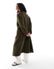 Stradivarius STR super oversized overcoat in khaki