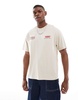 Bershka Everlast boxer T-shirt in beige