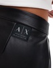 Armani exhcnage faux leather shorts in black