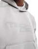 Bershka boxy fit premium hoodie in gray