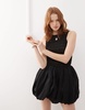 Amy Lynn Eleanor sleeveless puffball mini dress in black
