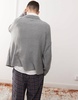 Reclaimed Vintage polo cardigan in charcoal