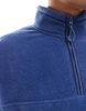 ASOS DESIGN oversized quarter zip fleece sweatshirt in dark blue