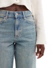 ASOS DESIGN cropped comfort stretch straight leg jeans in vintage wash