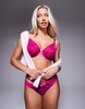 Ann Summers Fuller Bust Lasting lover non padded plunge bra in pink & black