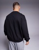 HUGO Blue Noideryos loose fit sweatshirt with line logo in black