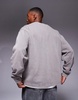 ASOS DESIGN oversized sweatshirt with cut and sew detail in washed brown - part of a set