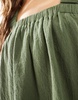 ASOS DESIGN strappy tie back smock top in olive