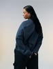 ASOS DESIGN Curve oversized sweatshirt with raglan detail in charcoal