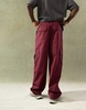 ASOS DESIGN super baggy cargo pants with elastic waist in burgundy