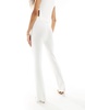 Aria Cove knit wide leg pants in white - part of a set