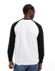 AAPE by A Bathing Ape raglan long sleeve T-shirt in white & black
