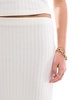 ASOS DESIGN knit rib column midi skirt in white