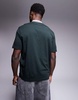 Armani Exchange t-shirt with contrast logo neckline in green