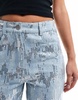 Amy Lynn Lupe pants in sequin embellished denim effect