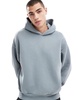 Bershka boxy hoodie in light blue