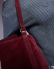 ASOS DESIGN suede tote bag in burgundy
