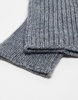 ASOS DESIGN ribbed gloves with long cuff in gray