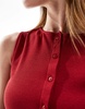 Brave Soul button down vest in red