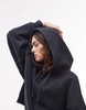 Topshop oversized washed hoodie in gray