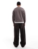 ASOS DESIGN super baggy jeans with brown tint in washed black