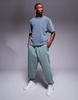 ASOS DESIGN oversized sweatpants in washed green - part of a set