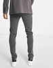Bershka smart taliored pants with side split in gray