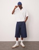 ASOS DESIGN heavyweight oversized T-shirt with notch neck detail in white