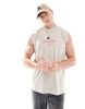 ASOS DESIGN oversized t-shirt in beige with front print