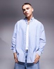 HUGO Blue Ebill oversized shirt in blue stripe