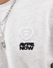 Aape By A Bathing Ape heart crew neck sweatshirt in gray heather