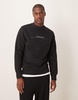 Calvin Klein Jeans minimal logo sweatshirt in black