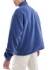 ASOS DESIGN oversized quarter zip fleece sweatshirt in dark blue