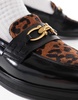 ALDO Bissom Loafers in Black with Leopard