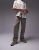 Topman straight pants in ecru