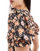 Miss Selfridge jersey printed mini tea dress with puff sleeves