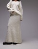 Topshop knit fluffy skirt in cream - part of a set