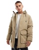 Jack & Jones utility parka in beige