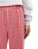 ASOS DESIGN gingham pants with frill hem in red