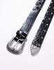 ASOS DESIGN western stud and diamante trophy belt in faux croc leather