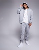 ASOS DESIGN premium heavyweight tapered joggers 400gsm in heather gray