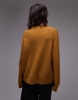 ARKET super soft alpaca wool blend relaxed sweater in ocra brown