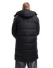 Brave Soul longline puffer jacket with detachable hood in black