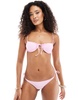 Bershka satin bikini bottoms in pink - part of a set