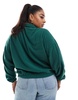 ASOS DESIGN Curve half zip fleece in forest green