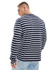Another Influence relaxed fit striped t-shirt in navy