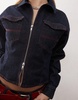 COLLUSION fitted denim jacket in rinse wash