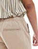 Brave Soul chino shorts with drawcord waist in stone